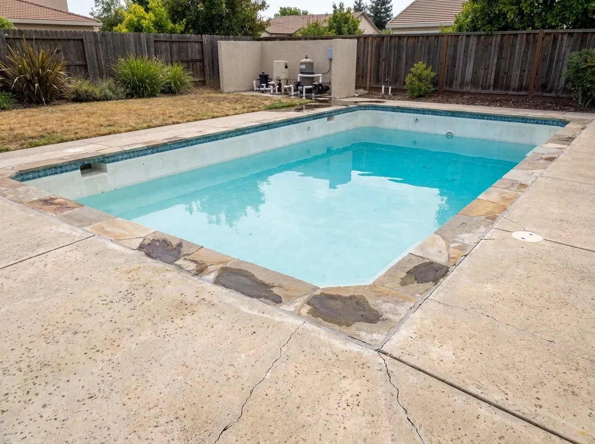 Pool Leak Detection, before