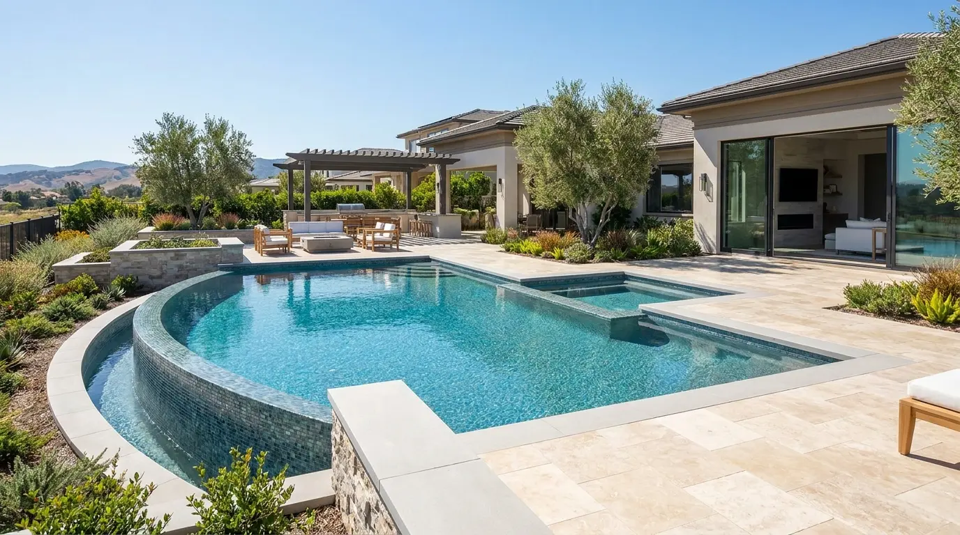 Custom Pool Design & New Construction by Showtime Pools in Los Angeles