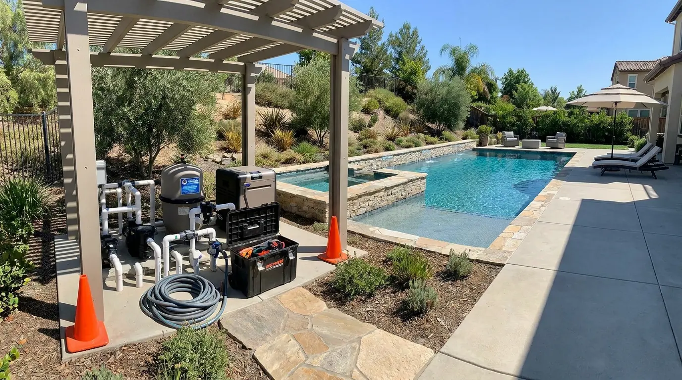 Pool Repairs & Plumbing by Showtime Pools in Los Angeles